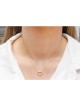 Collier en argent sterling avec cœur en zircon... | Bijoux de mode israéliens