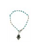 Beaded Kabbalah Bracelet with Decorative Hamsa Cha... | Hamsa Necklace