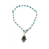 Beaded Kabbalah Bracelet with Decorative Hamsa Cha... | Hamsa Necklace