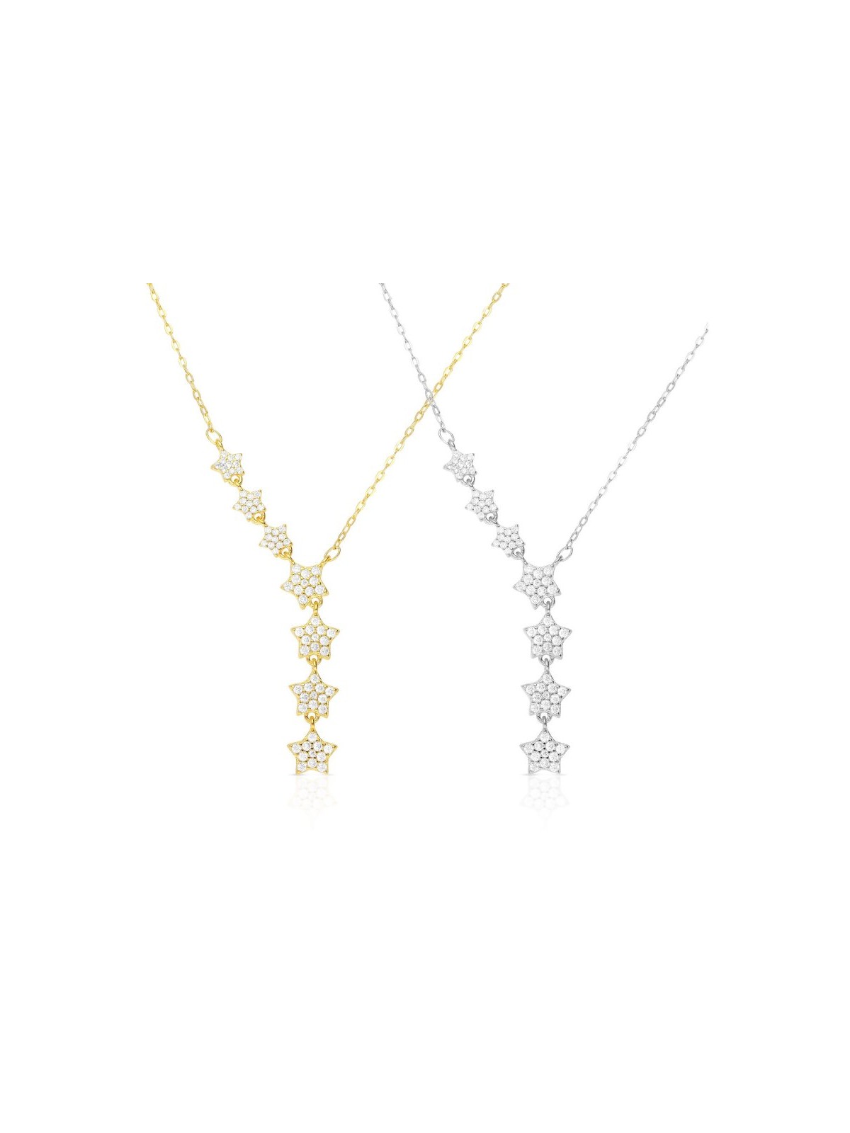 Collier Lariat en Argent Sterling Zircon St... | Bijoux de mode israéliens