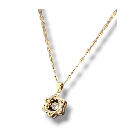 Pendant Necklace Star of David with Gleam... | Jewish Gift from Israel