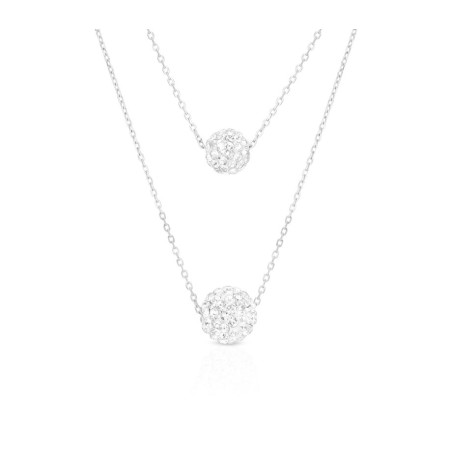 Collier double épaisseur en argent sterling %... | Bijoux de mode israéliens