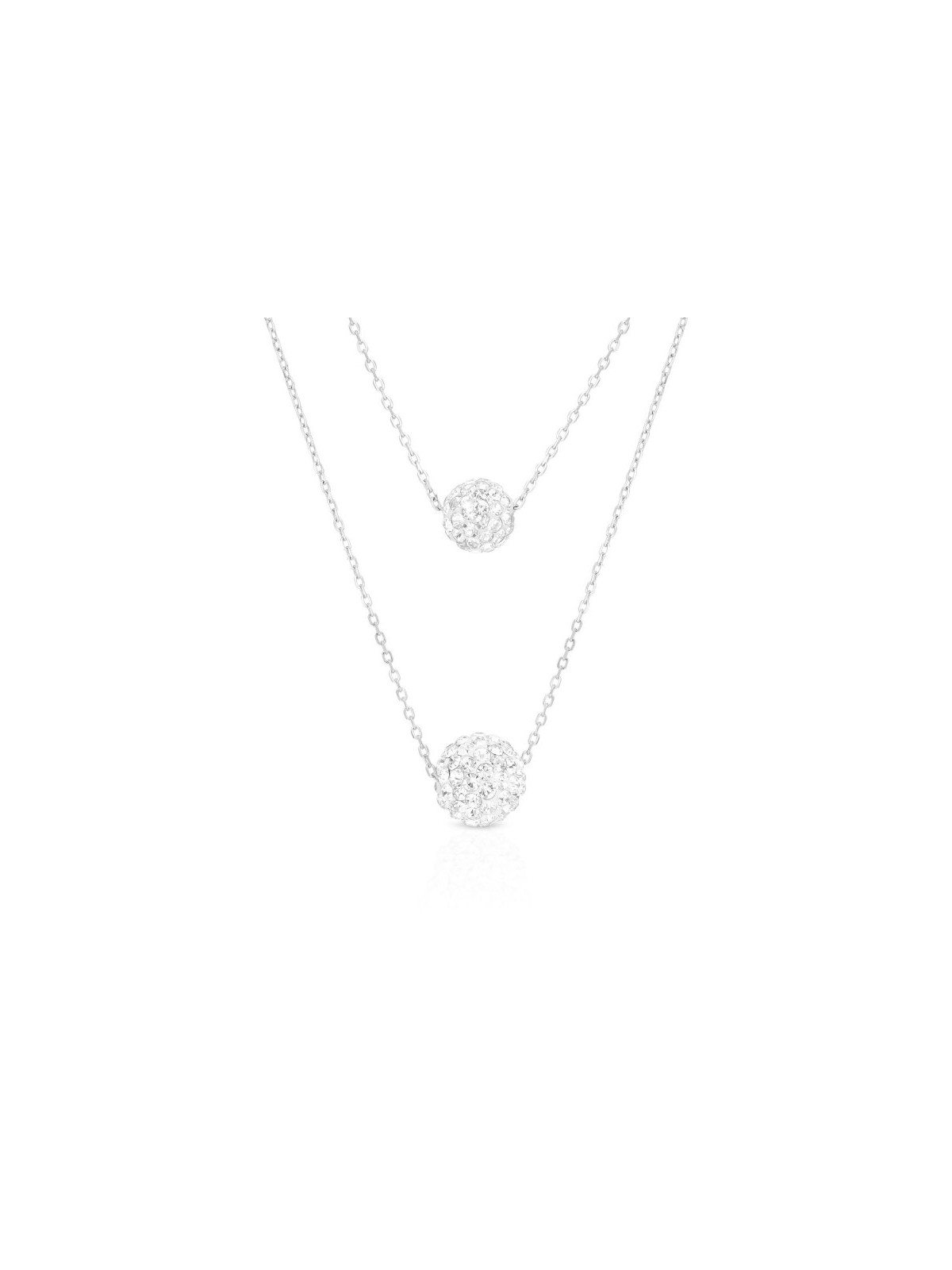 Collier double épaisseur en argent sterling %... | Bijoux de mode israéliens
