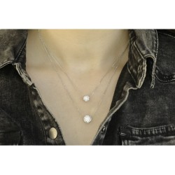 Sterling Silver Double Layered Necklace %... | Israeli Fashion Jewelry