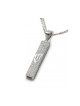 Petit collier pendentif mezouza carré en... | Cadeau juif d'Israël