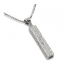 Small Square Mezuzah Necklace Pendant in ... | Jewish Gift from Israel