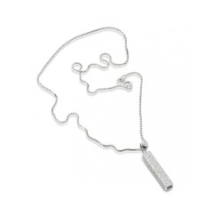 Small Square Mezuzah Necklace Pendant in ... | Jewish Gift from Israel