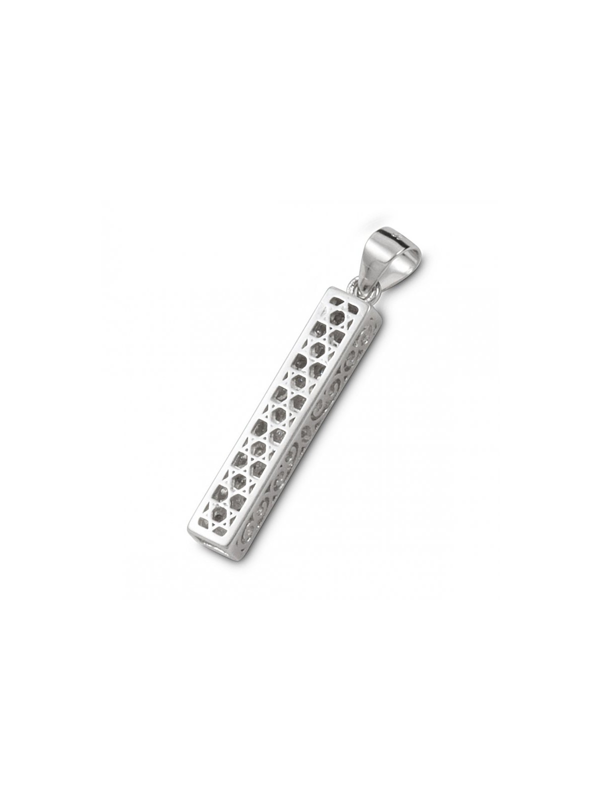Petit collier pendentif mezouza carré en... | Cadeau juif d'Israël