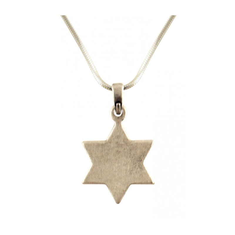 Rhodium Antique Finish Star of David Jeru... | Jewish Gift from Israel