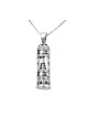 Mezuzah Necklace Hebrew Chai Pendant Sign... | Jewish Gift from Israel