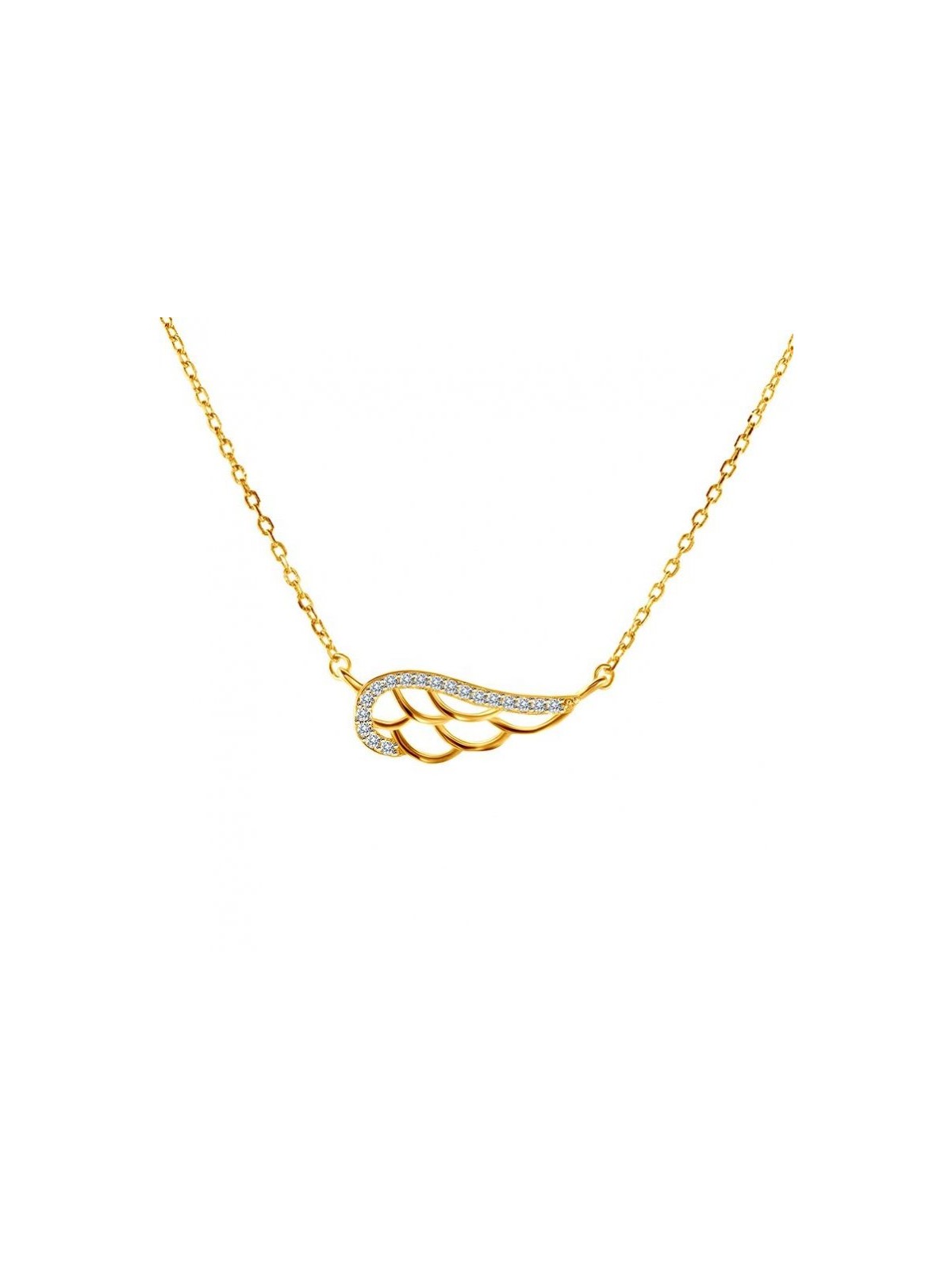 Collier plume en argent sterling plaqué or... | Bijoux de mode israéliens
