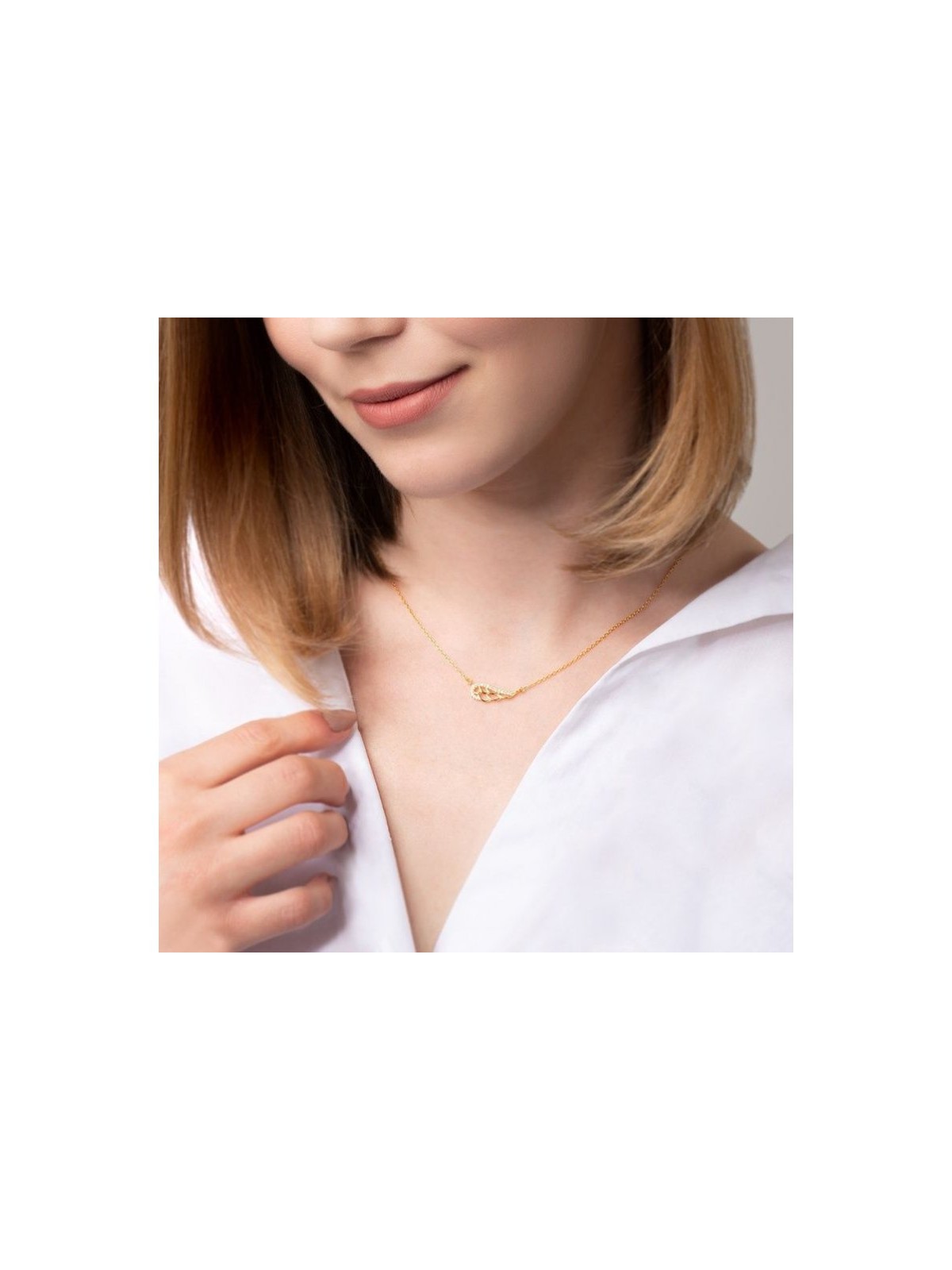 Collier plume en argent sterling plaqué or... | Bijoux de mode israéliens