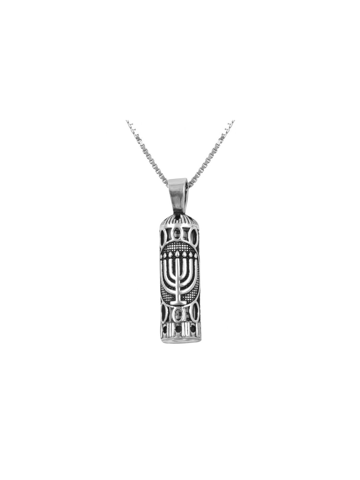 Collier en argent sterling avec stylo Mezouza... | Cadeau juif d'Israël