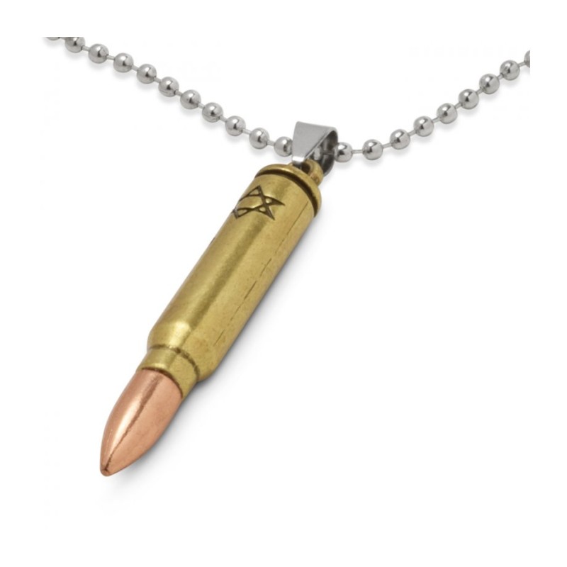 Israeli Army M 16 Rifle Bullet Pendant with Star of ... | Israeli Army