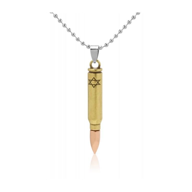 Israeli Army M 16 Rifle Bullet Pendant with Star of ... | Israeli Army