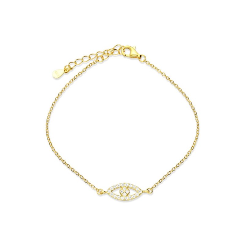 Sterling Silver Bracelet Plated with Yell... | Israeli Fashion Jewelry