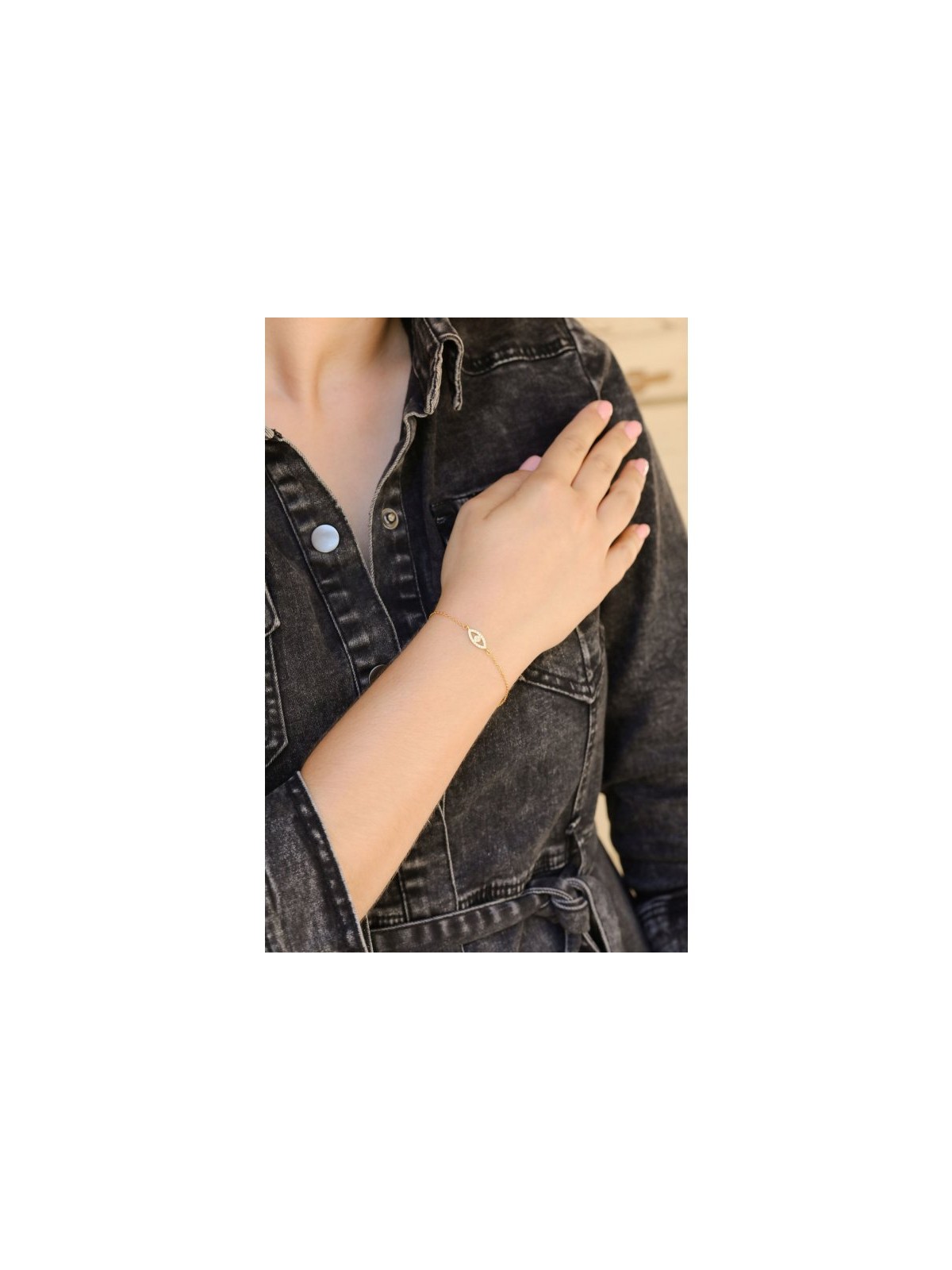 Bracelet en argent sterling plaqué avec cri... | Bijoux de mode israéliens