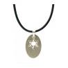 Stainless Steel Round IDF necklace on Rubber Cord | Israeli Army