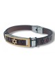 Brown Leather Bracelet Stars of David Cente... | Bracelets - up to $10