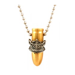 Collier avec pendentif en bronze de balle de l'armée israélienne Com... | Armée israélienne