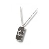 Star of David Necklace on Black Background Large Sta... | IDF Dog-Tags