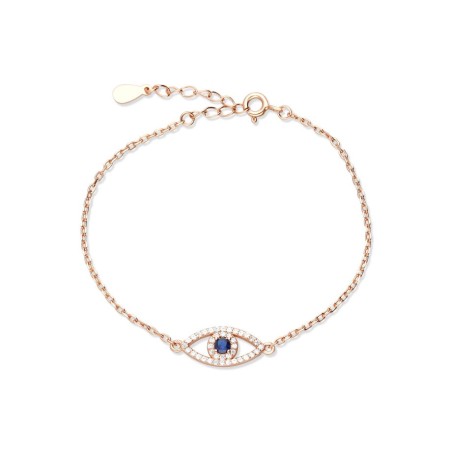 Sterling Silver Bracelet with Blue Evil E... | Israeli Fashion Jewelry