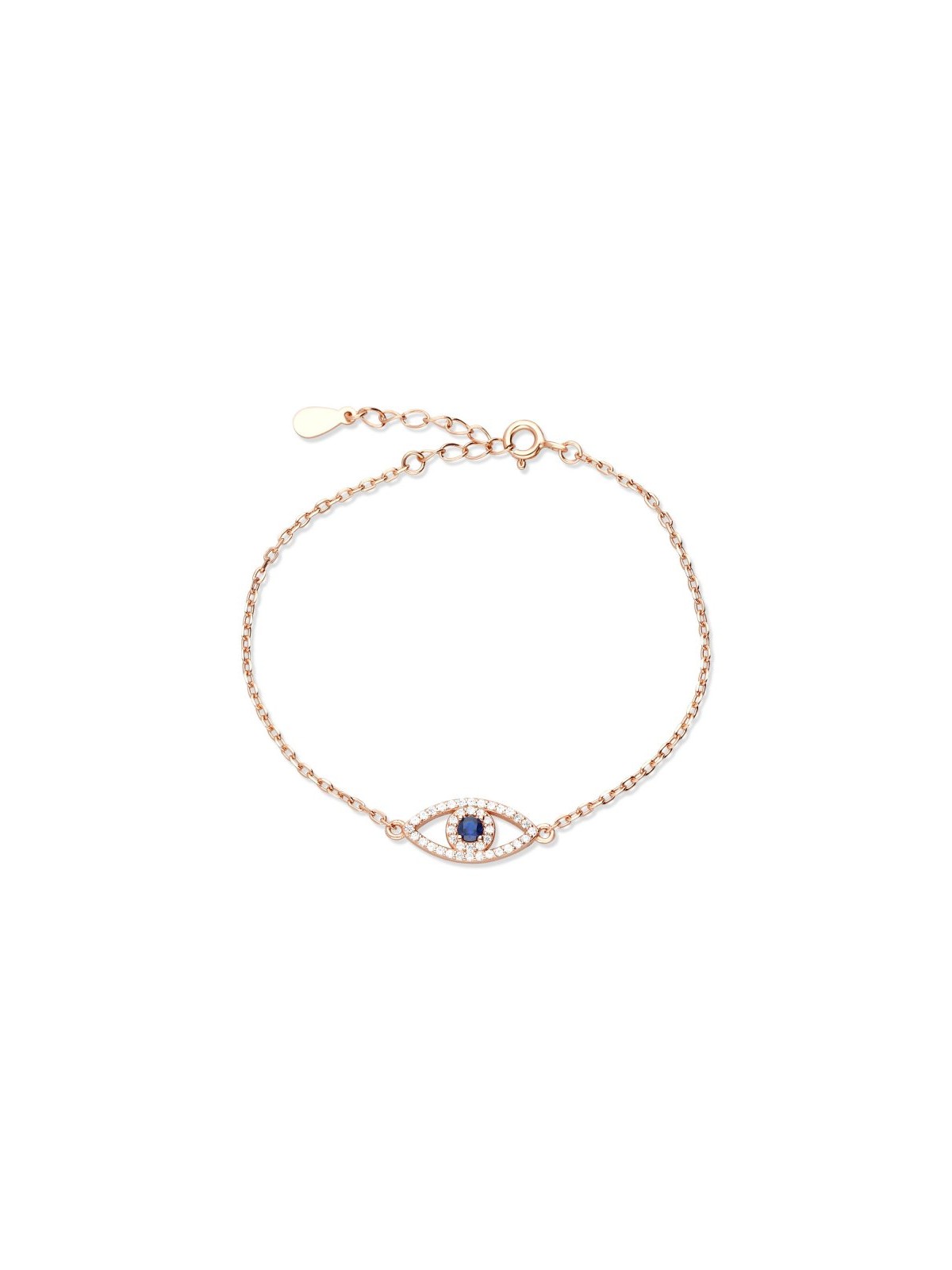 Sterling Silver Bracelet with Blue Evil E... | Israeli Fashion Jewelry