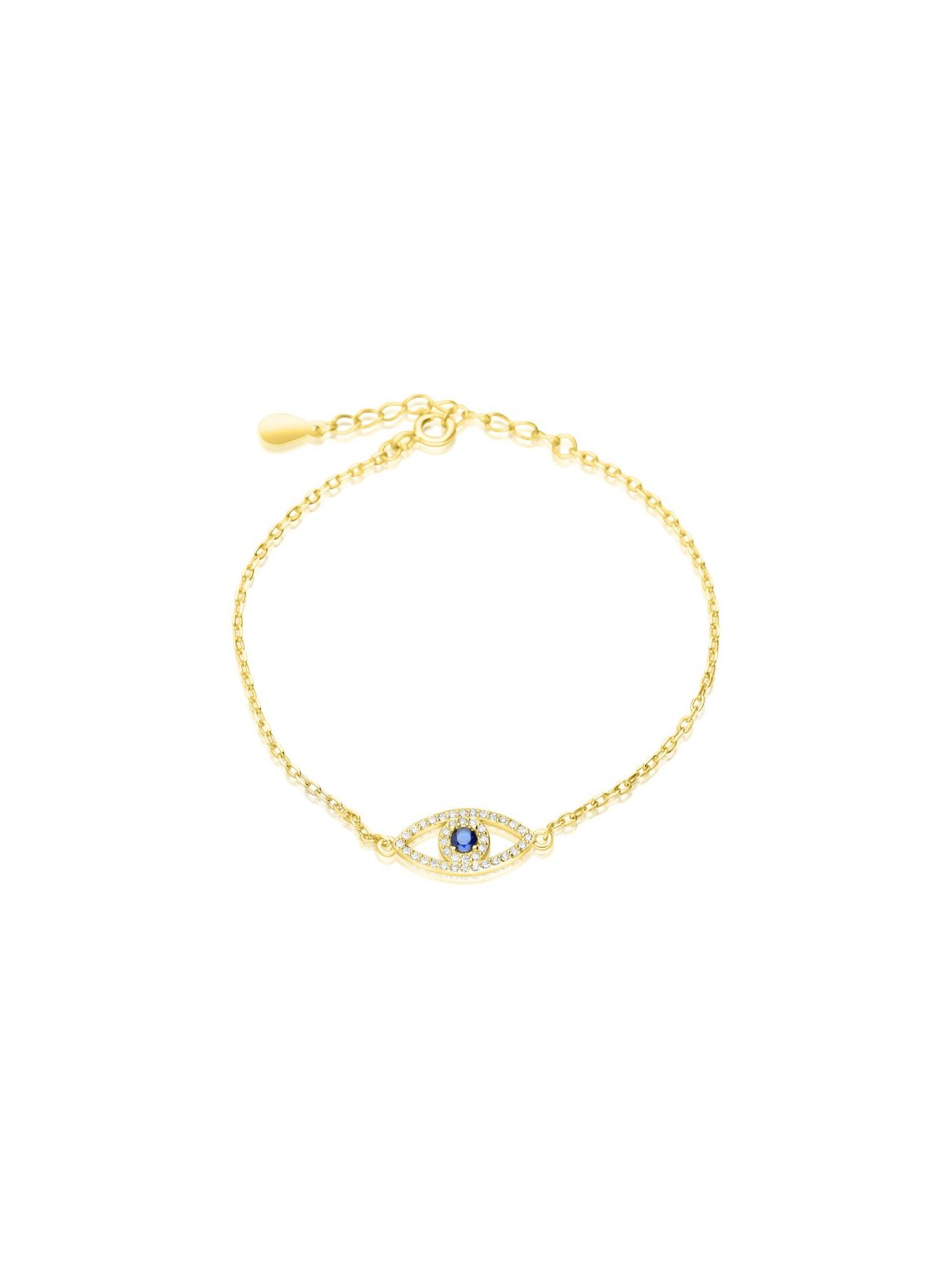 Sterling Silver Bracelet with Blue Evil E... | Israeli Fashion Jewelry