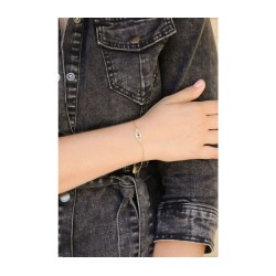 Sterling Silver Bracelet with Blue Evil E... | Israeli Fashion Jewelry