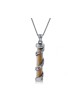 Collier Mezouza en argent sterling avec spirale... | Cadeau juif d'Israël