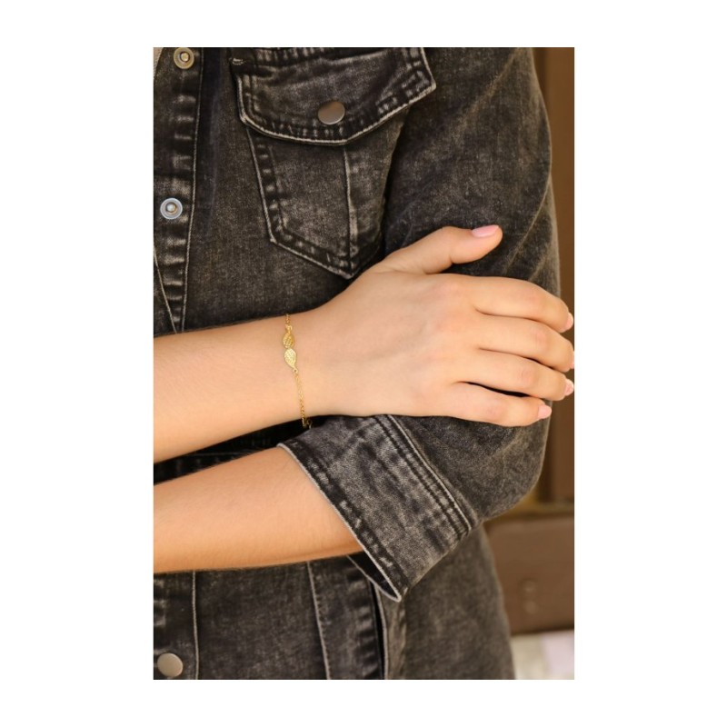 Yellow Gold Plated Sterling Silver Bracel... | Israeli Fashion Jewelry