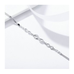 Bracelet en argent sterling avec système infini... | Bijoux de mode israéliens