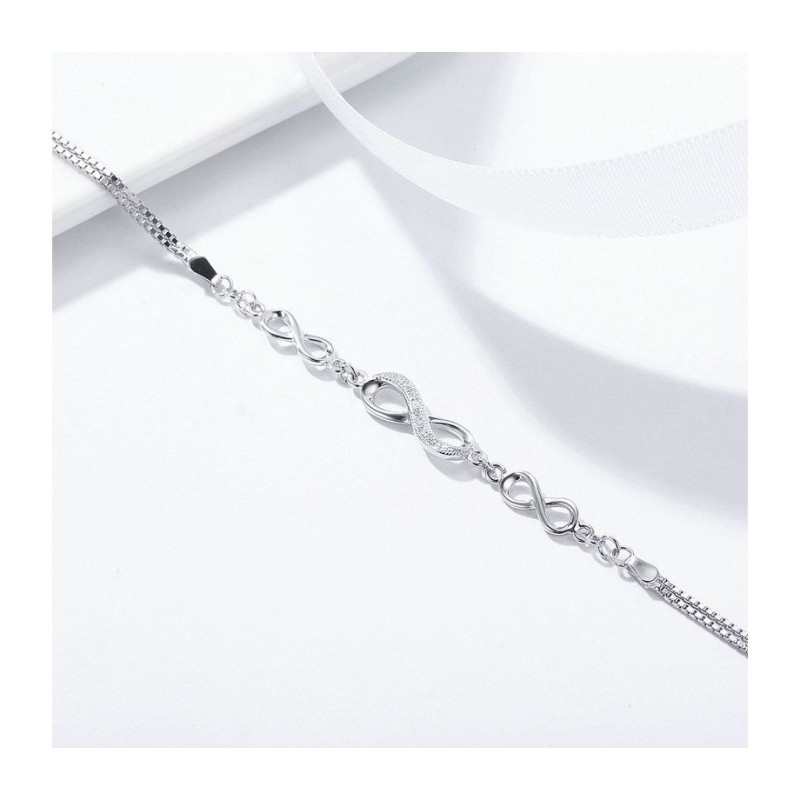 Bracelet en argent sterling avec système infini... | Bijoux de mode israéliens