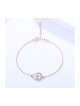 Bracelet en argent sterling plaqué or rose... | Bijoux de mode israéliens