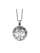 Hamsa Shema Rhodium Necklace | Jewish Pendant