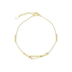 Bracelet en argent sterling plaqué or jaune... | Bijoux de mode israéliens