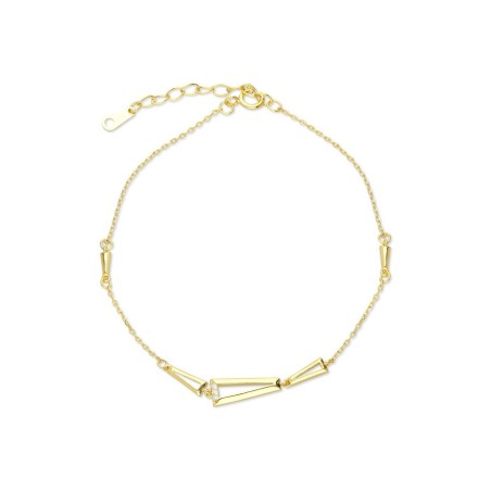 Sterling Silver Bracelet Yellow Gold Plat... | Israeli Fashion Jewelry