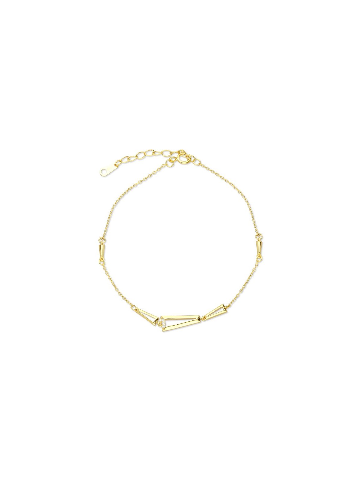 Sterling Silver Bracelet Yellow Gold Plat... | Israeli Fashion Jewelry