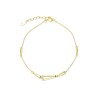 Sterling Silver Bracelet Yellow Gold Plat... | Israeli Fashion Jewelry