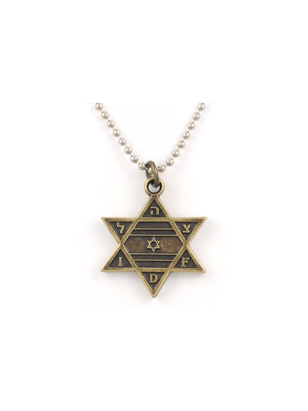 Necklace Star of David Pendant with IDF Initials and... | Israeli Army