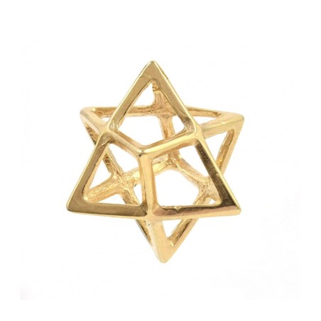 AJDesign 24k Gold Plated Merkaba Kabbalah Charm Pe... | Jewish Pendant