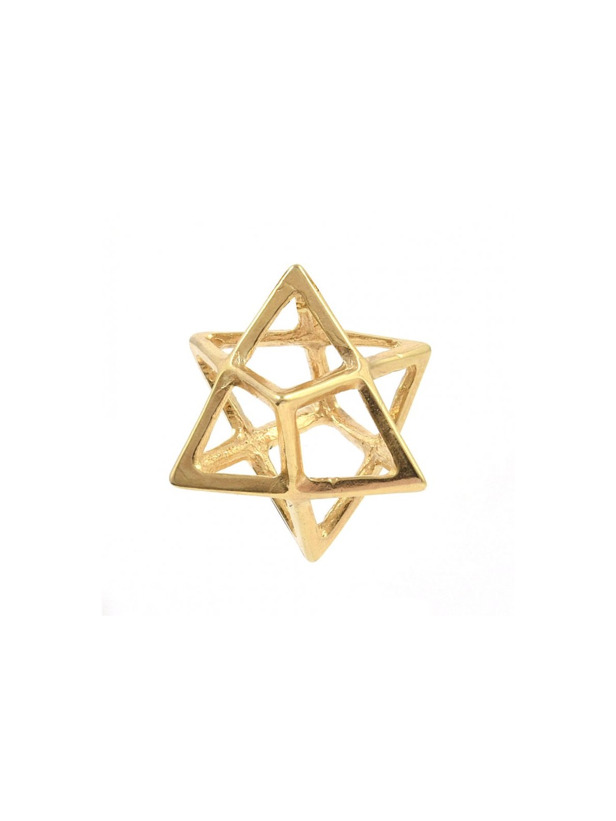 AJDesign 24k Gold Plated Merkaba Kabbalah Charm Pe... | Jewish Pendant