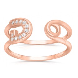 Sterling Silver Ring Horseshoe with Zircons Choose S... | Jewish Rings