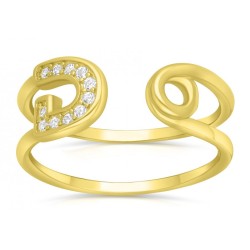 Sterling Silver Ring Horseshoe with Zircons Choose S... | Jewish Rings