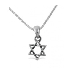 925 Sterling Silver Star of David Pendant Necklace Small | AJDesign