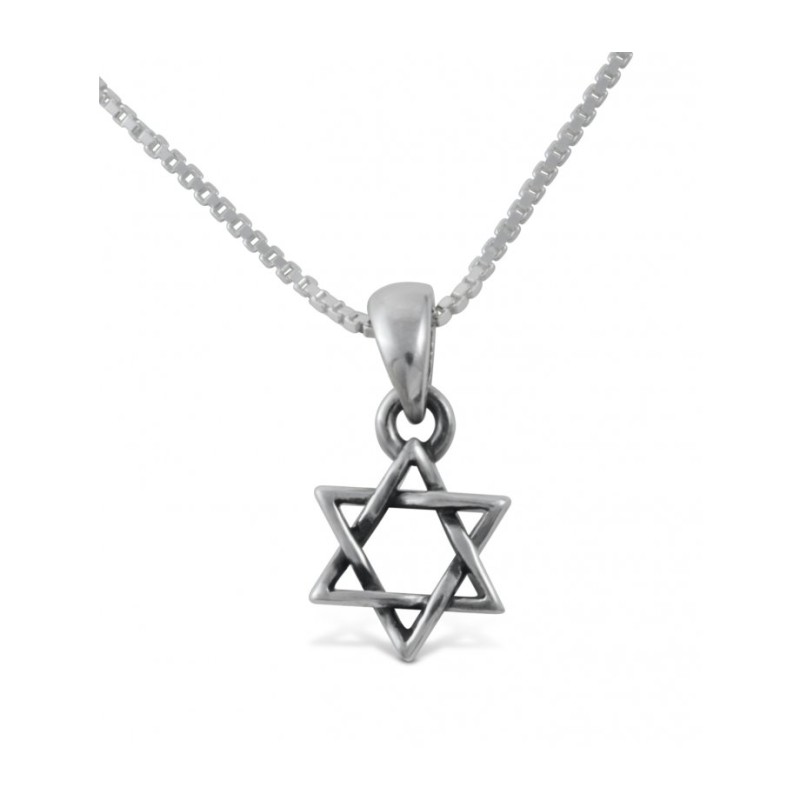 925 Sterling Silver Star of David Pendant Necklace Small | AJDesign