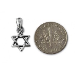 925 Sterling Silver Star of David Pendant Necklace Small | AJDesign