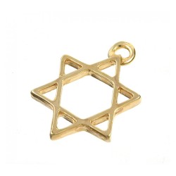 AJDesign Classique Plaqué Or 24 carats Étoile de David Cha... | Charmes judaïques
