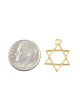 AJDesign Classic 24k Gold Plated Star of David Cha... | Judaica Charms