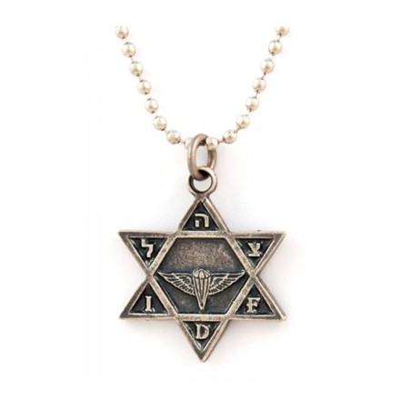 Necklace Star of David Pendant with Paratroopers Emb... | Israeli Army